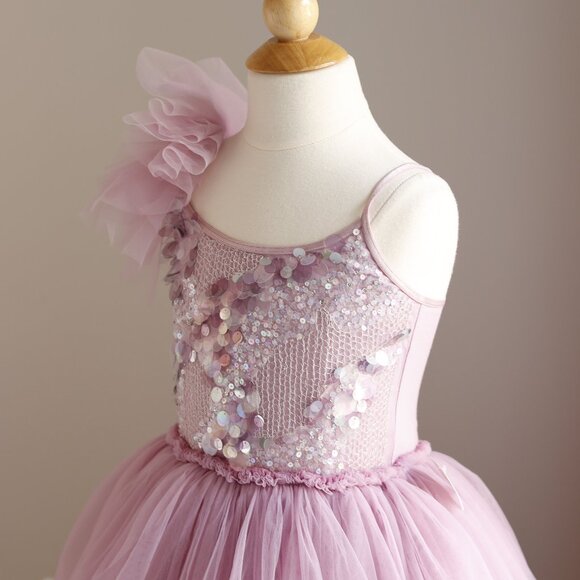 Tutu Du Monde Tulle Dress Lilac Pink High-Low Hem Recital Party Portrait Wedding - Picture 2 of 5